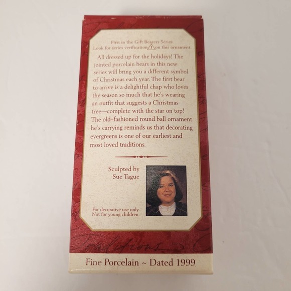 Hallmark Gift Bearers Fine Porcelain Ornament New Collector's Series 1999 - Picture 2 of 5